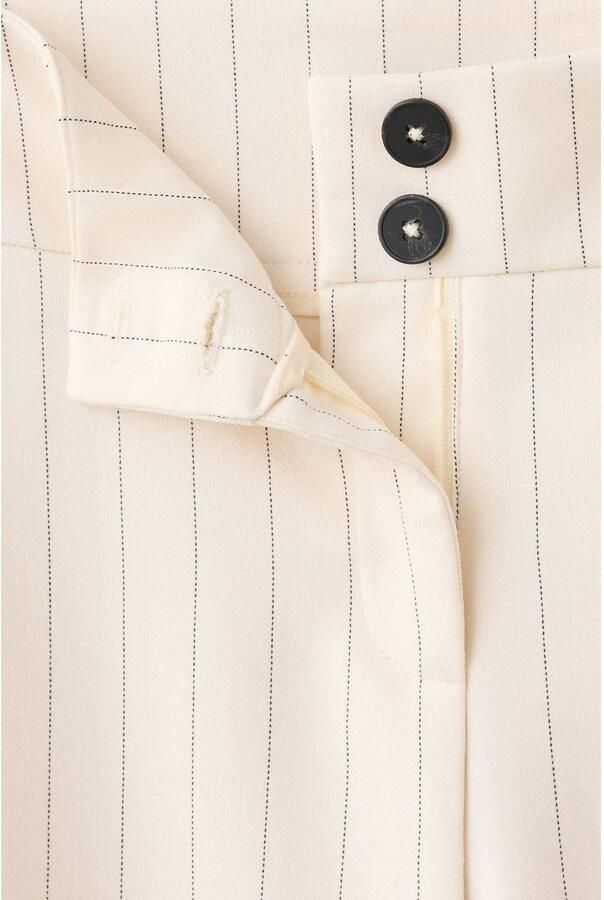 MANGO TEEN pantalon met krijtstreep wit - Foto 2