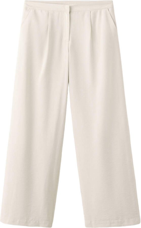 MANGO TEEN pantalon met plooien zand