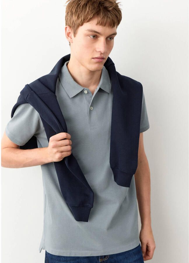 MANGO TEEN polo grijsblauw