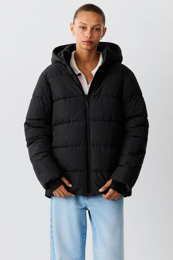 MANGO TEEN pufferjas zwart