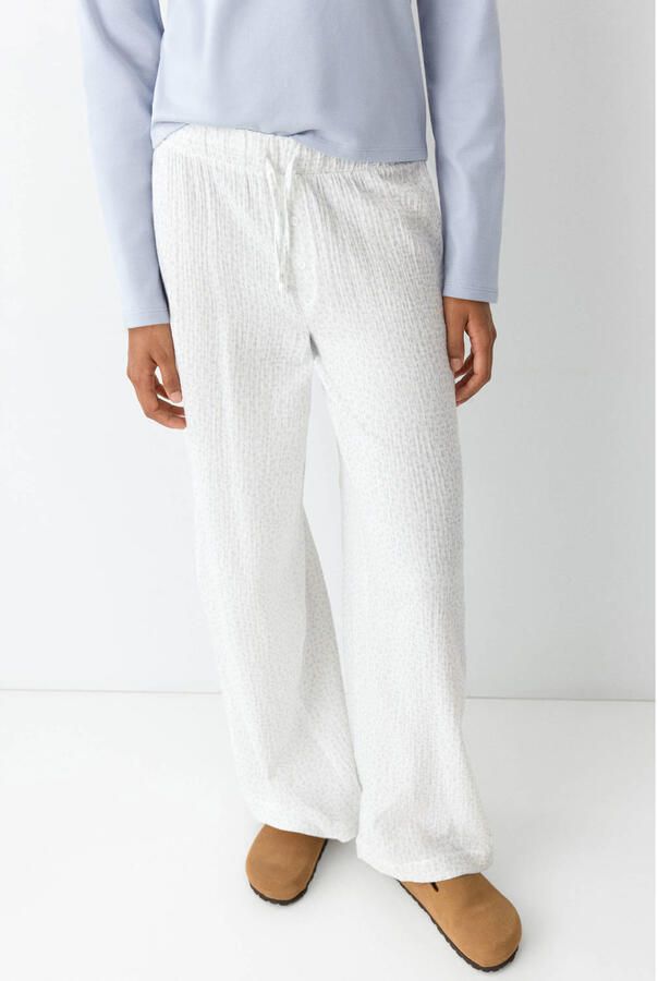 MANGO TEEN pyjama met print lichtblauw ecru - Foto 2