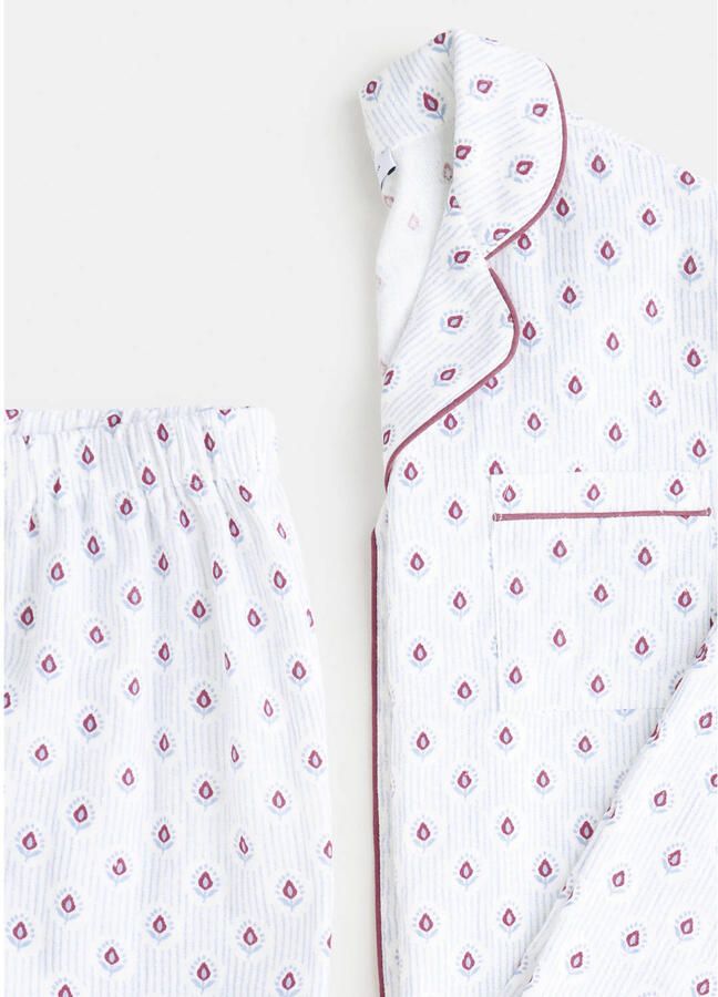 MANGO TEEN pyjama met print wit rood - Foto 3