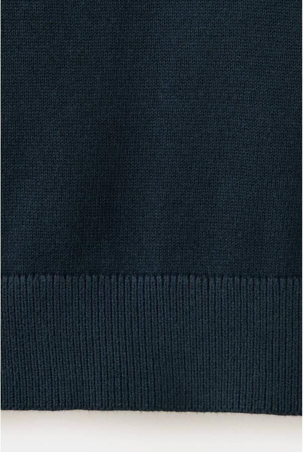 MANGO TEEN rechtvallende gebreide schipperstrui donkerblauw Jongens Katoen Opstaande kraag maat 164(XS) - Foto 2