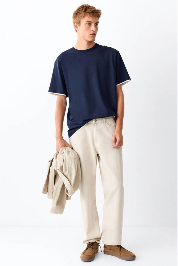 MANGO TEEN regular fit jeans beige