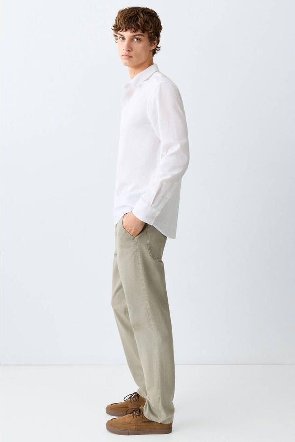 MANGO TEEN regular fit jeans kaki - Foto 3