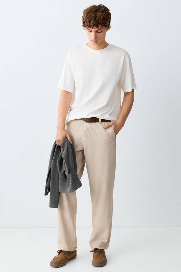 MANGO TEEN regular fit straight leg jeans beige - Foto 2