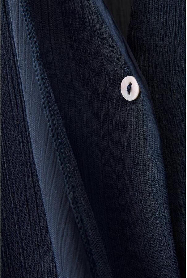 MANGO TEEN semi-transparante blousetop donkerblauw Meisjes Polyester V-hals maat 152(XXS) - Foto 2