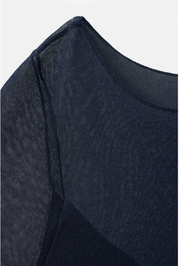 MANGO TEEN semi-transparante gebreide trui marineblauw - Foto 2