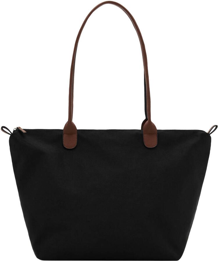 MANGO TEEN shopper zwart bruin
