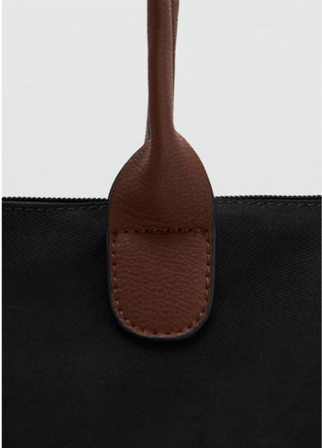 MANGO TEEN shopper zwart bruin - Foto 2