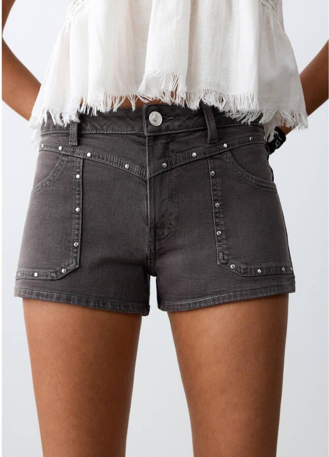 MANGO TEEN short grey denim