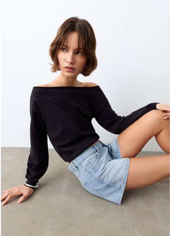 MANGO TEEN short light blue denim - Foto 2