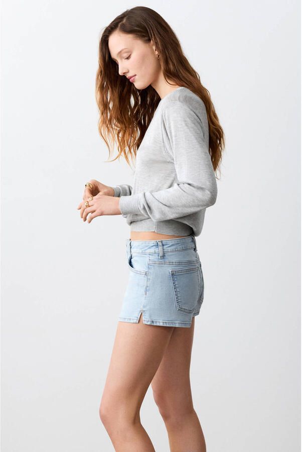MANGO TEEN short light blue denim - Foto 2
