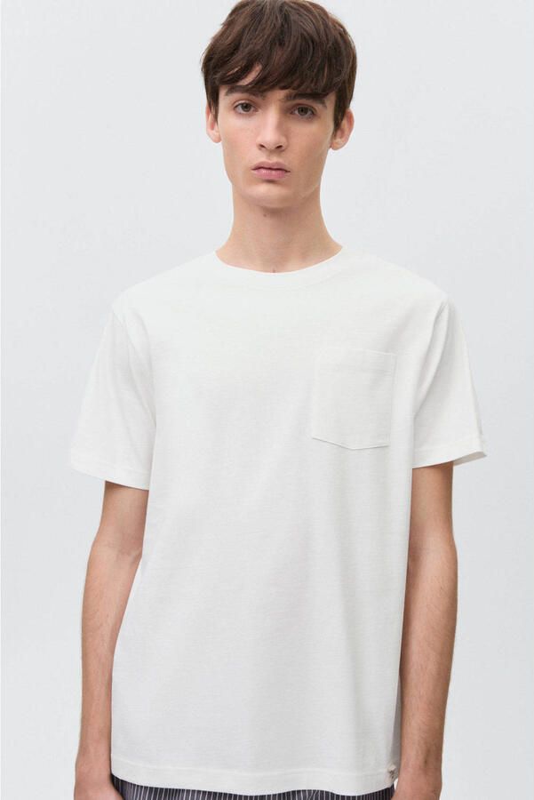 MANGO TEEN shortama wit donkerblauw