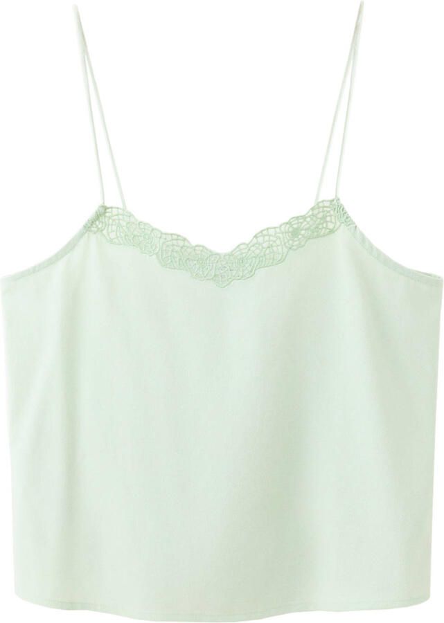 MANGO TEEN spaghettitop groen
