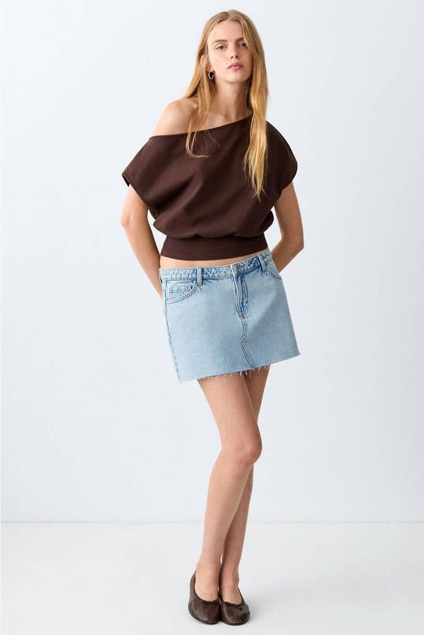MANGO TEEN spijkerrok light blue denim - Foto 2