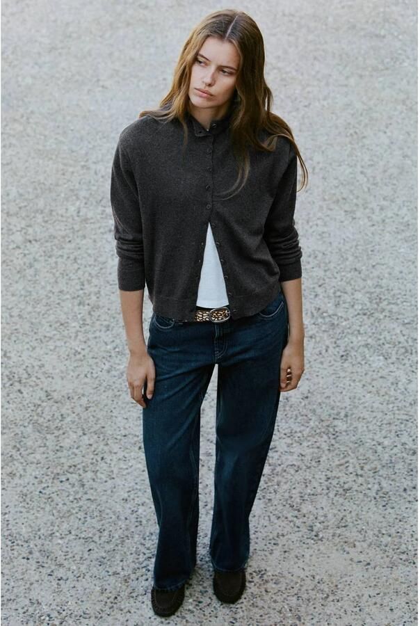 MANGO TEEN straight leg jeans changeant blauw Meisjes Denim Effen (XXS)