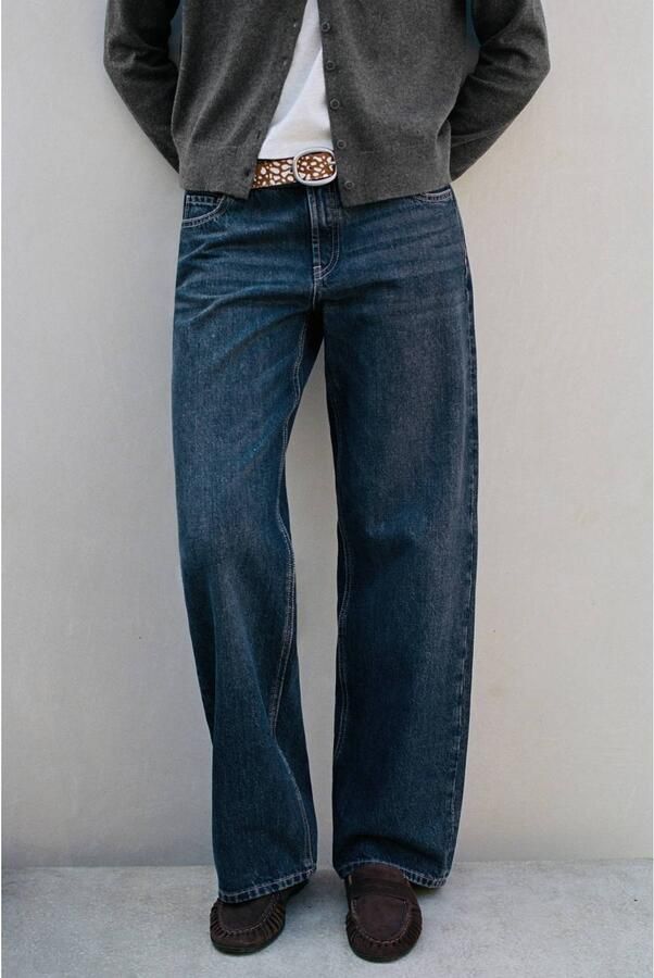 MANGO TEEN straight leg jeans changeant blauw Meisjes Denim Effen (XXS) - Foto 3