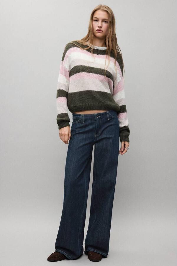 MANGO TEEN straight leg jeans dark blue denim