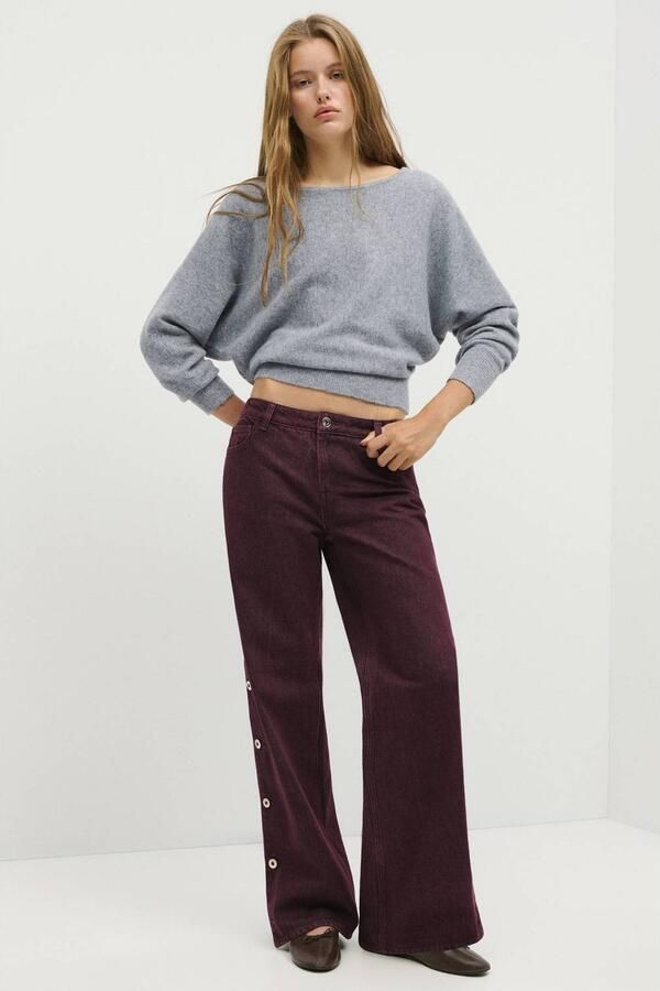MANGO TEEN straight leg jeans donkerrood
