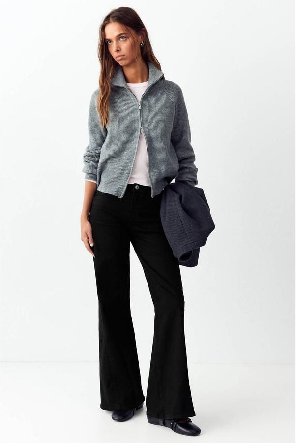 MANGO TEEN straight leg jeans grey denim