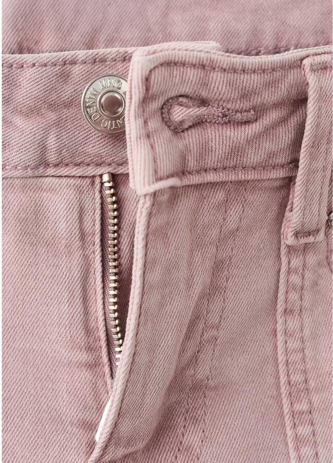 MANGO TEEN straight leg jeans met studs roze - Foto 2