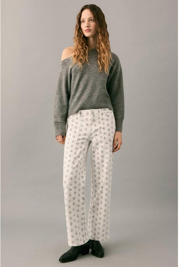 MANGO TEEN straight leg jeans wit