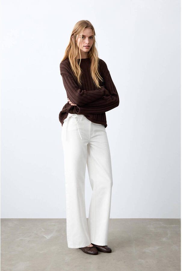 MANGO TEEN straight leg jeans wit