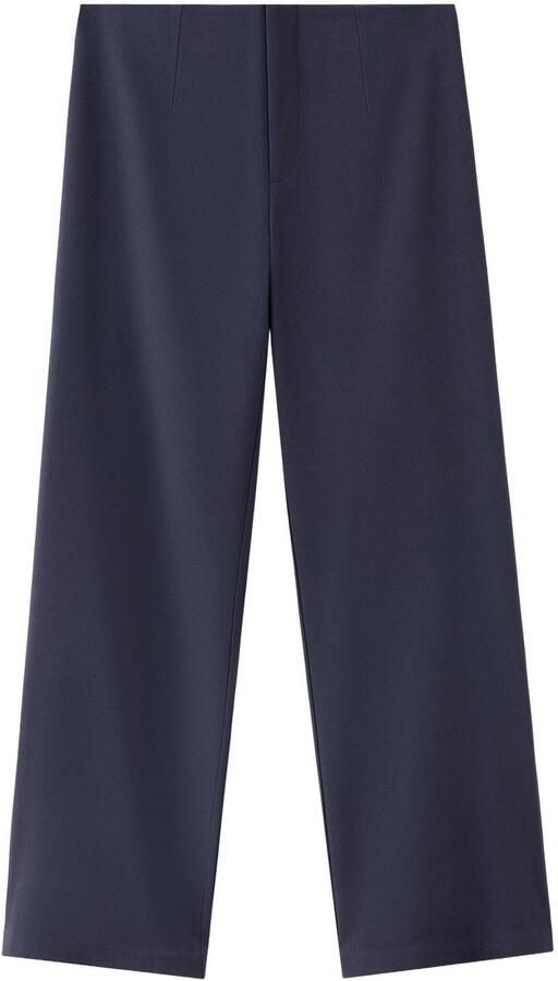 MANGO TEEN straight leg pantalon marine
