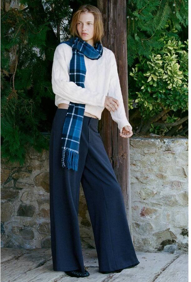 MANGO TEEN straight leg pantalon marine - Foto 2