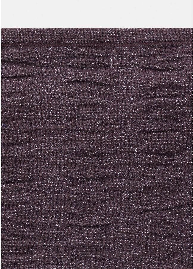 MANGO TEEN strapless top met glitters aubergine - Foto 2