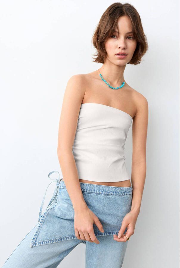MANGO TEEN strapless top wit