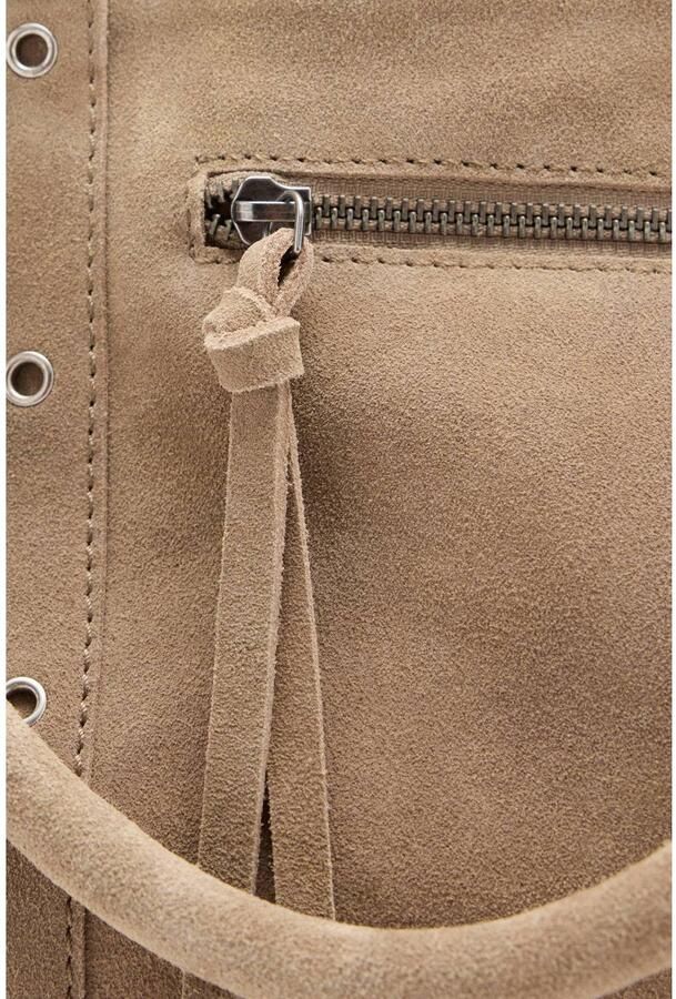 MANGO TEEN suede schoudertas beige Meisjes Suède Effen - Foto 3