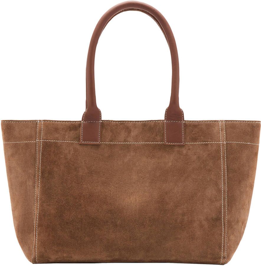 MANGO TEEN suède tas bruin