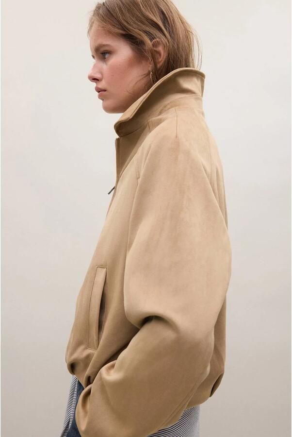 MANGO TEEN suèdelook tussenjas lichtbruin - Foto 2