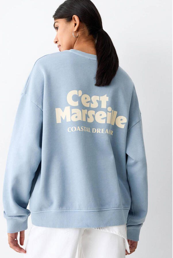 MANGO TEEN sweater met backprint blauw - Foto 2