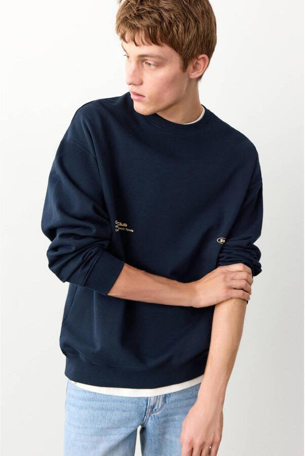 MANGO TEEN sweater met backprint donkerblauw