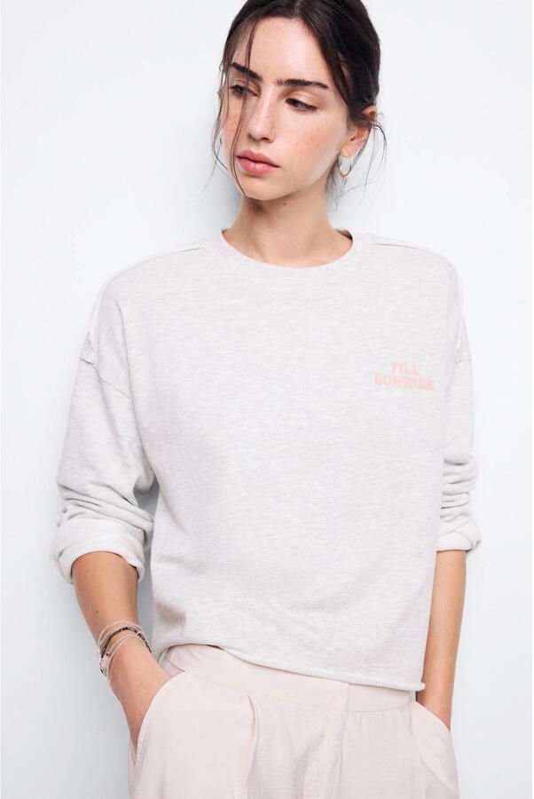 MANGO TEEN sweater met backprint grijs - Foto 3