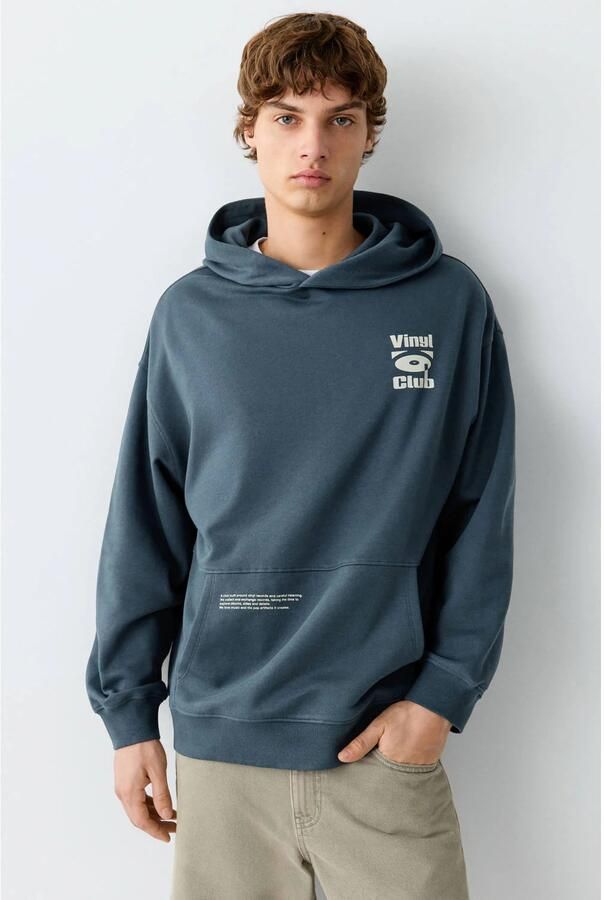 MANGO TEEN sweater met print donkerblauw