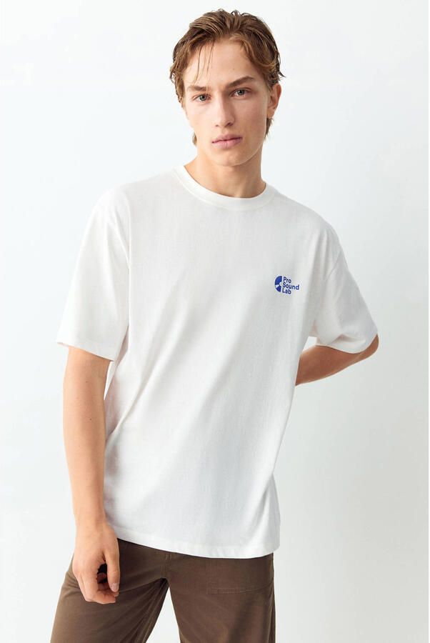 MANGO TEEN T-shirt met backprint wit