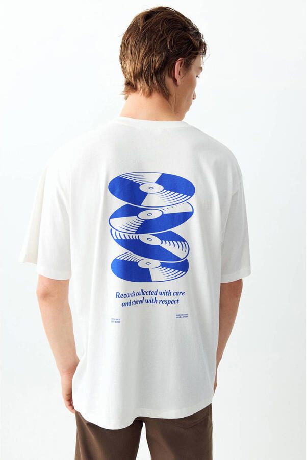 MANGO TEEN T-shirt met backprint wit - Foto 3