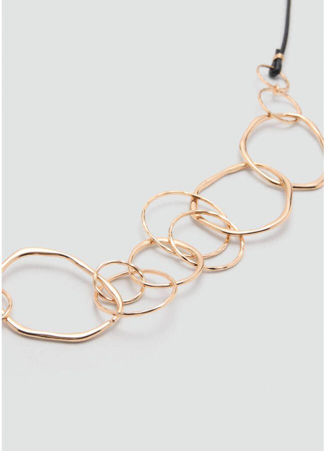 MANGO TEEN tailleriem met ringen goud - Foto 2