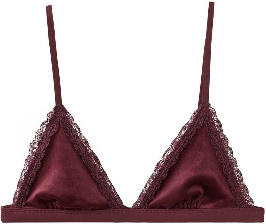 MANGO TEEN tiener-bh donkerrood Meisjes Polyester Effen maat 158(XS)