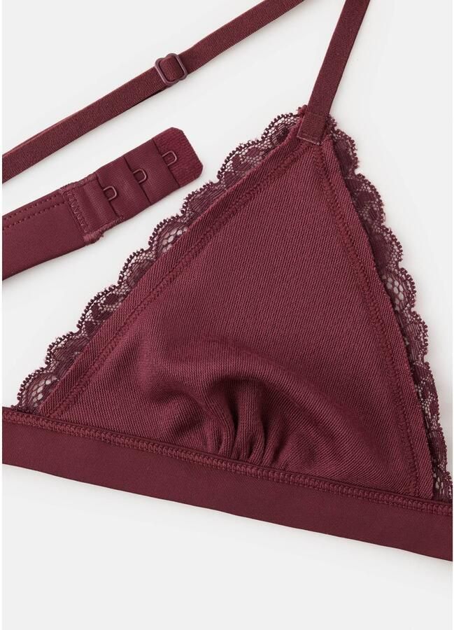 MANGO TEEN tiener-bh donkerrood Meisjes Polyester Effen maat 158(XS) - Foto 2