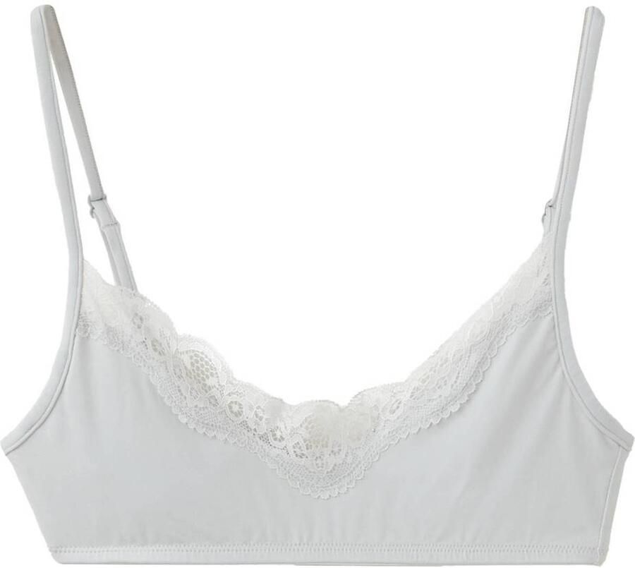 MANGO TEEN tiener-bh lichtgrijs Meisjes Polyamide Effen maat 158(XS)