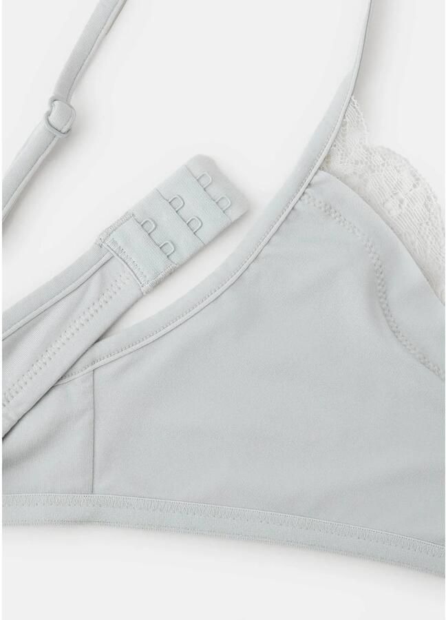 MANGO TEEN tiener-bh lichtgrijs Meisjes Polyamide Effen maat 158(XS) - Foto 2