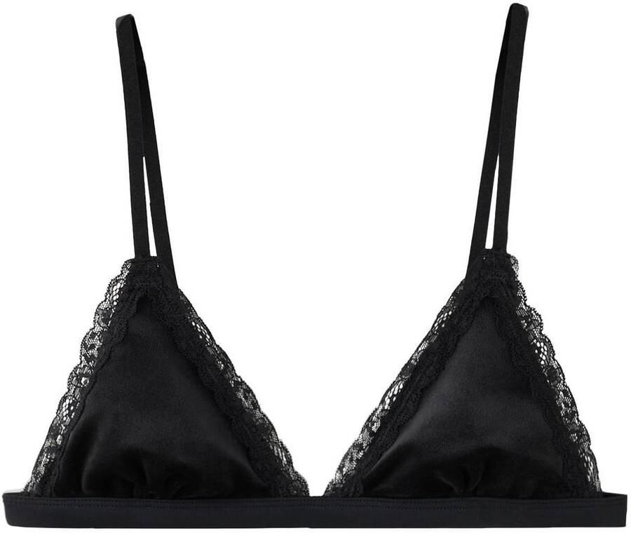 MANGO TEEN tiener-bh zwart Meisjes Polyester Effen maat 158(XS)