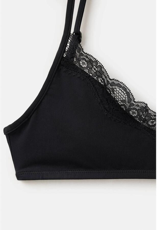 MANGO TEEN tiener-bh zwart Meisjes Polyamide Effen maat 158(XS) - Foto 3