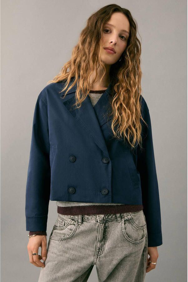 MANGO TEEN trenchcoat blauw
