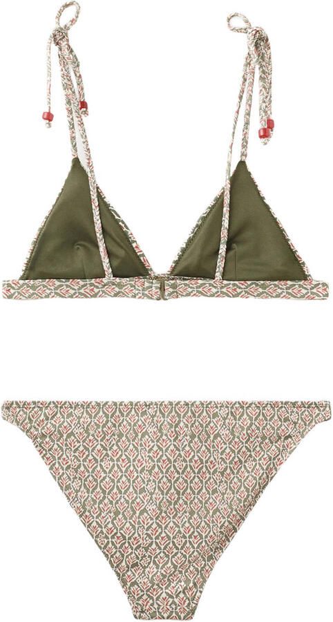 MANGO TEEN triangel bikini all over print kaki - Foto 3